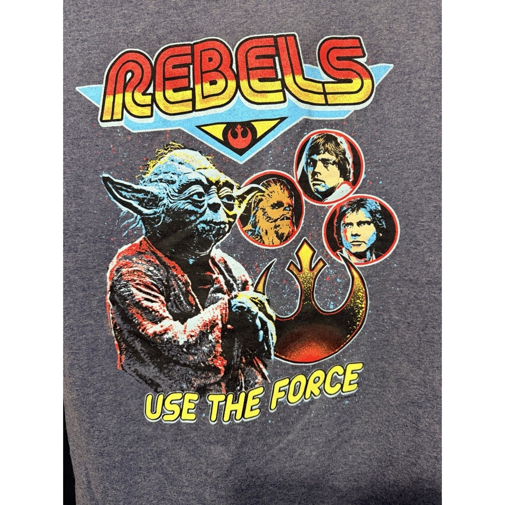 Star Wars Rebels Use The Force Yoda Chewbacca Luke Han Graphic T-Shirt Mens M